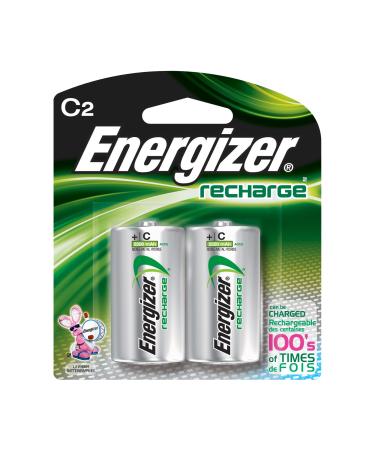 Energizer NH35BP-2 C2 Rechargeable Size C 2 Count 0.5" Height 3.25" Width - Buy Online on GoSupps.com