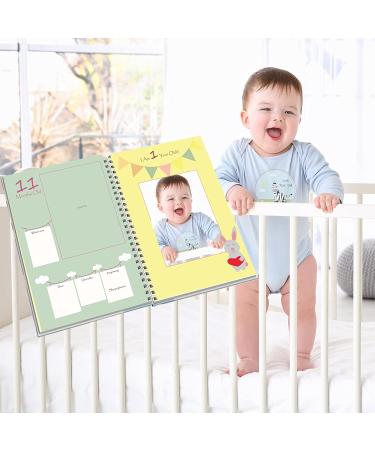 Baby Memory Book w/Keepsake Box & 30 Monthly & Baby First Milestone Stickers - Gender Neutral First Year Scrapbook Journal - Baby Photo Album for Boys & Girls - Buy Online on GoSupps.com