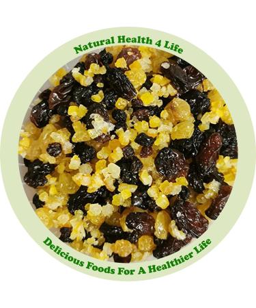 Natural Health 4 Life Cake Baking Ingredients Mixed Fruit (Flame Raisins Golden Raisins Currants) with Candied Mixed (Orange Lemon) Peel 1 kg in Recyclable Tub (1 Tub) - Buy Online on GoSupps.com