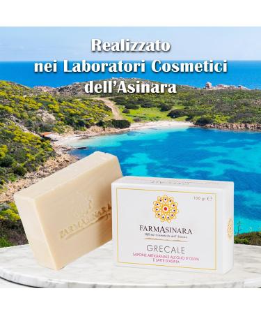 FarmAsinara Bar of Soap with Olive Oil and Donkey Milk Rich in Vitamins Artisan Cold Saponification Process. Made in the Asinara National Park. - Buy Online on GoSupps.com