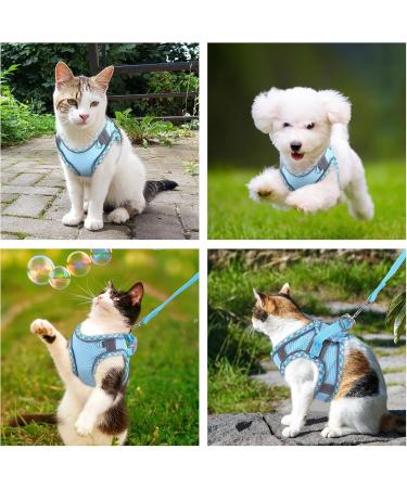 Shop BriFit Cat Dishes - Leash-Resistant Adjustable Cat Vest & Harness | Reflective Stripes for Cats & Puppies | Blue XS - International Shipping Available - Buy Online on GoSupps.com