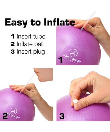 ProBody Pilates Mini Exercise Ball - 9 Inch Bender Ball for Stability, Barre, Pilates & Yoga - Pink - Buy Online on GoSupps.com