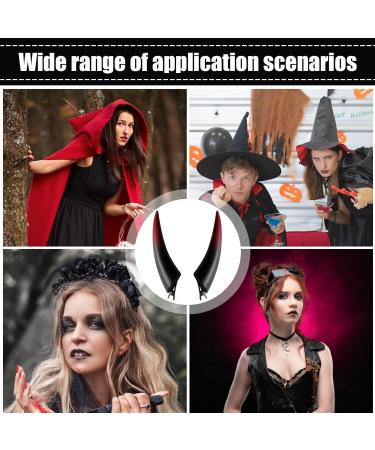 Ghost Forehead Horns | Halloween Cosplay Costume Headwear Accessories | Women Demon Vampire Headpiece Halloween Hair Clips Funny Devil Horns for Women Men Red - Buy Online on GoSupps.com