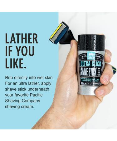 Buy Pacific Shaving Company Ultra Slick Shave Stick - No Mess Travel Shaving Stick with Moisturizing Coconut Oil for All Skin Types (2.5 Oz) - International Shipping Available - Buy Online on GoSupps.com
