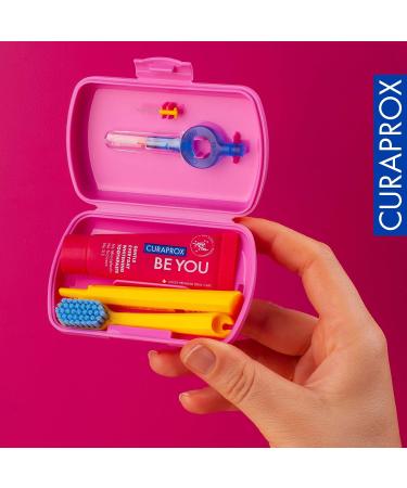 Curaprox Travel Set Rosa | Complete Travel Toothbrush CS 5460 + Be You Toothpaste + Interdental Brushes - Perfect Travel Tooth Care Set - Buy Online on GoSupps.com