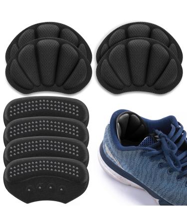 Sibba Heel Pads Cups 4 Pairs Cushion Grips Too Big Shoe Filler Inserts Protectors Back Pressure Toes Insoles Soles Liners Fit Foot Tighter Anti Slip Blister Relief Caps Women