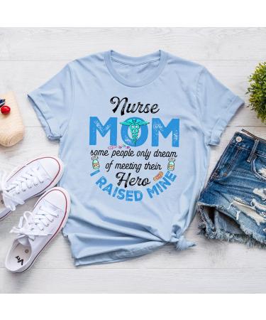 Nursing Shirt for Nurses | Custom Name Tee | Gift for Nurses from Son & Daughter | I Raised Mine Stethoscope T-Shirt | Perfect for Nurse's Day & Birthdays - Buy Online on GoSupps.com