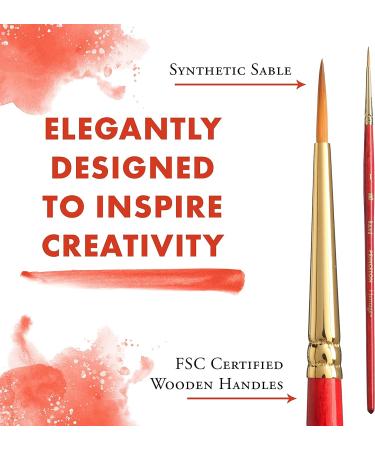 Princeton Heritage 4050 Synthetic Sable Watercolor Brush - Round 1 - Buy Online on GoSupps.com