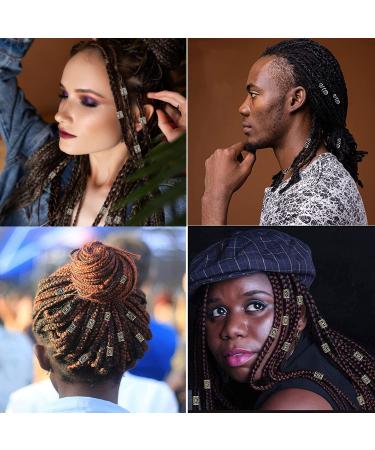 100 PCS Viking Hair Beads - Antique Norse Tube Beads for Men and Women | Silver Dreadlocks Jewelry Charms | Braiding Accessories and DIY Hair Decoration - Buy Online on GoSupps.com