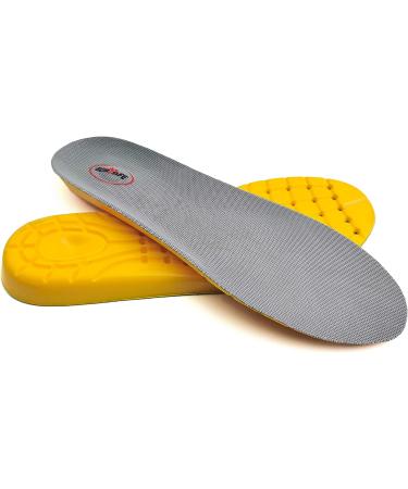 Memory Foam Shoe Insoles for Men and Women | Shock Absorbing and Cushioning | Size M 6-9/ W 7-11 | Gray M US 8.5-10.5 - Buy Online on GoSupps.com