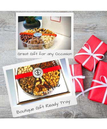 Gourmet Holiday Nuts Gift Basket - 6 Varieties of Roasted and Candied Nuts - 28.5oz Tray - Food Gift - Buy Online on GoSupps.com