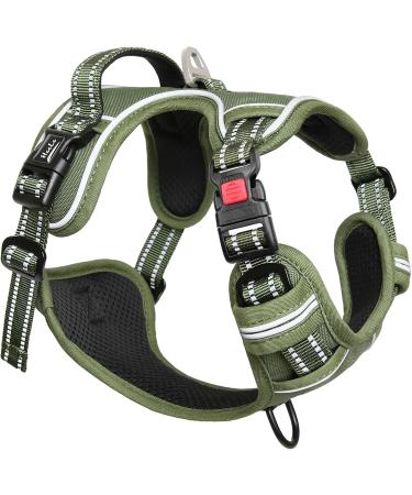 Shop Heele Adjustable Dog Harness - Reflective & Anti-Train for Running | Lockable Snap Lock - Green M Size (38-71cm) - Best for International Shipping - Buy Online on GoSupps.com