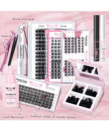 180 Pcs Cluster Lashes DIY Eyelash Extensions - Attraction D-10-16 Mix - Easy to Apply Individual Lashes for Home Use - Buy Online on GoSupps.com