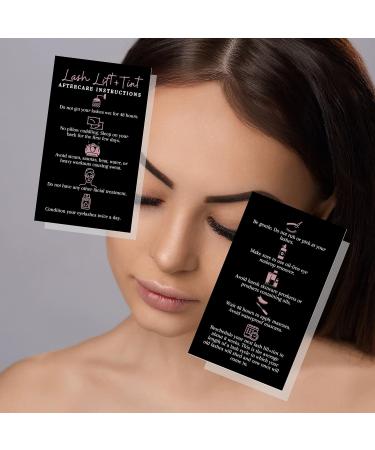 Lash Lift + Tint Aftercare Instruction Cards | 50 Pack | Boutique Marketing LLC | Eyelash Aftercare Kit - Buy Online on GoSupps.com