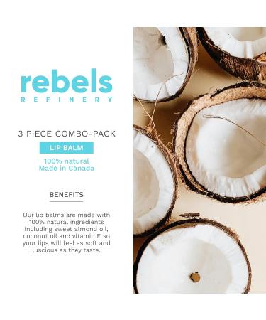 3-Pack Lip Balms by Rebels Refinery - Buy Online on GoSupps.com