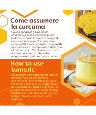 ERBOTECH Organic Turmeric Powder 500 g Bag 100% Pure and Organic No Added Allergenic Substances Non-GMO Vegan & Gluten Free - Buy Online on GoSupps.com