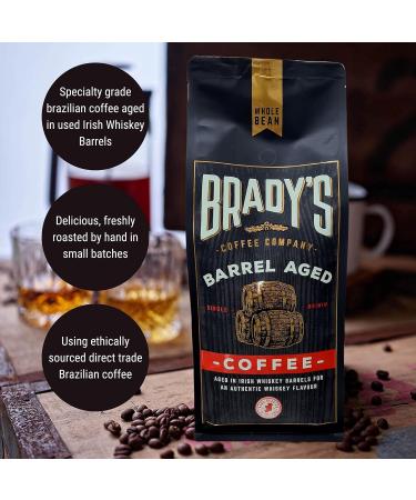 Brady's Irish Barrel Aged Ground Coffee 1kg - 100% Arabica Coffee - Hand Roasted Perfect Morning or After-Dinner Coffee - Vegan Alcohol-Free Gluten-Free Speciality Coffee - Buy Online on GoSupps.com