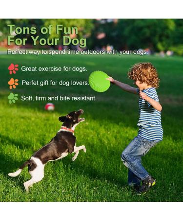 Hundefrisbee 18cm - Durable Rubber Dog Frisbee for Land & Water | Perfect for Training Catching & Playing (Green) - Buy Online on GoSupps.com