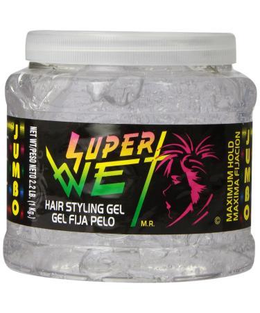 Super Wet  Hair Styling Gel  Clear  Jumbo  2.2 lb