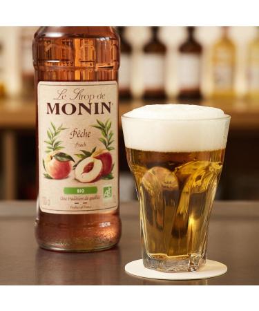 MONIN - Peach Syrup for Cocktails Iced Tea Lemonade and Still Water - Natural Flavors - 1L - Buy Online on GoSupps.com