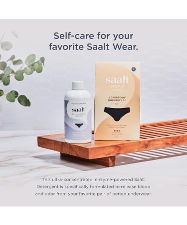 Saalt Period Underwear Detergent - Powerful Enzyme Formula for Odor & Stain Removal - Citrus & Water Lily Scent - 72 Loads 10 oz - Gentle on Delicates - Buy Online on GoSupps.com