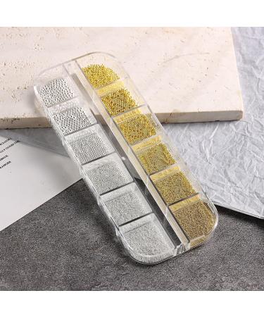 Mini Nail Art Caviar Beads 3D Micro Caviar Beads Gold Silver Beads Metal Pearls Glitter Nail Art Decor DIY Crafts DIY Accessories - Buy Online on GoSupps.com