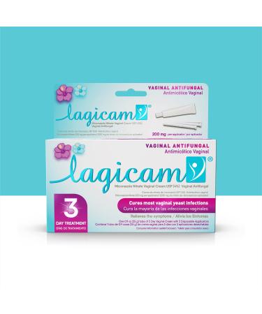 Lagicam Vaginal Yeast Infection Antifungal 3 Day Treatment Cream, 0.9 oz