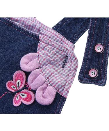 KIDSCOOL SPACE Baby Girl Jean Overalls | Toddler Denim Bunny Outfit 3-6 Months Blue - Buy Online on GoSupps.com