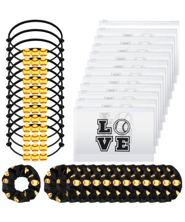 Hicarer 36 Pieces Softball Team Gifts Set Includes 12 Softball Charm Bracelets 12 Softball Pouch Small Portable Travel Makeup Bag 12 Softball Scrunchies Elastic Hair Ties for Women Men Team - Buy Online on GoSupps.com