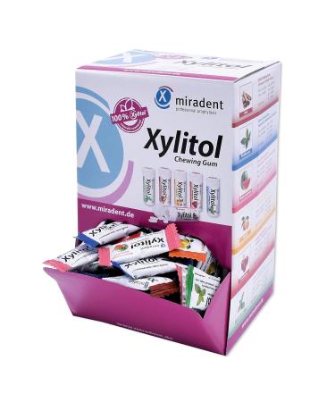 Buy Miradent Xylitol Chewing Gum Bulk Box | 200 Vegan Sugar-Free Chews for Dental Care | Aspartame & Sorbitol Free | Prevents Cavities for Kids & Adults - Buy Online on GoSupps.com