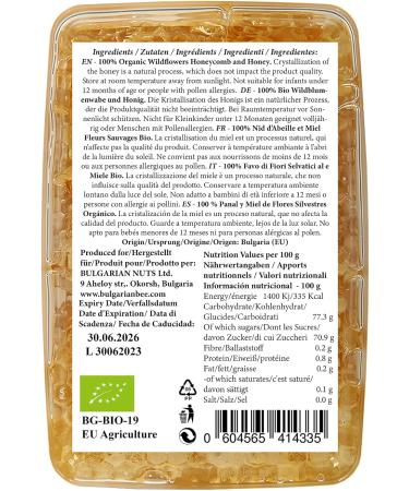 250g Organic Raw Wildflower Honeycomb Natural Pure Fresh Directly from the Beehive Handmade Absolutely Real Product. (250) - Buy Online on GoSupps.com