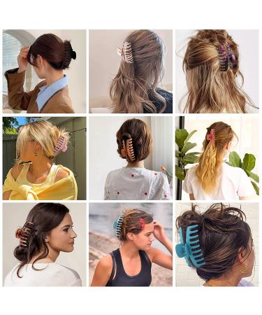 Wonderwin 12 PCS Hair Claw Clips - Modern Stylish Non-Slip Hair Clips for Women (9 Big & 3 Small Clips) - Buy Online on GoSupps.com