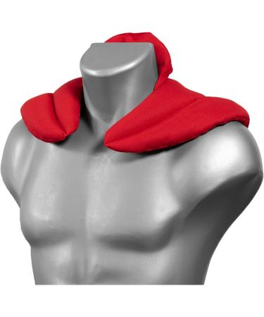 Cherry Red Neck Pillow with Stand-Up Collar | Heat Pad & Spelt Grain Support for Neck & Shoulders - International Shipping - Buy Online on GoSupps.com