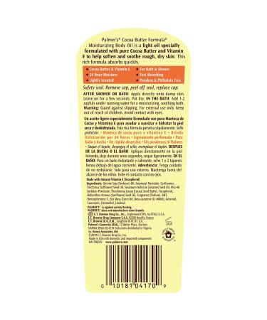 Palmer's Cocoa Butter Body Oil 8.5 fl oz | Moisturizing & Lightly Scented - Buy Online on GoSupps.com