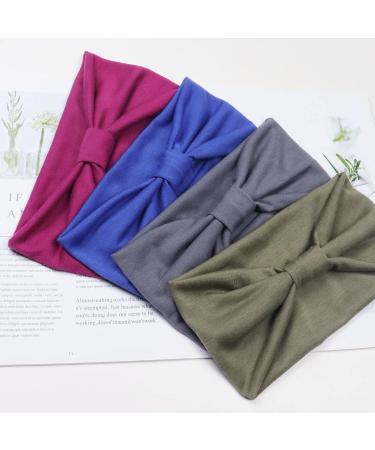 Kavya Wide Headbands for Women - Set of 5 Soft Elastic Hair Bands for Yoga & Fashion - Knotted Headbands & Hair Scarf Accessories for Adults - Buy Online on GoSupps.com