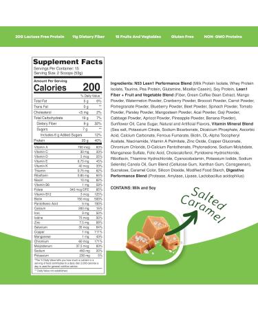 Nutrition 53 Lean 1 Meal Replacement Powder - Salted Caramel 1.7 lb - 15 Servings | Weight Loss, Fat Burner, Appetite Control - Buy Online on GoSupps.com