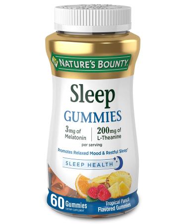 Nature's Bounty Sleep Gummies Tropical Punch Flavored 60 Gummies