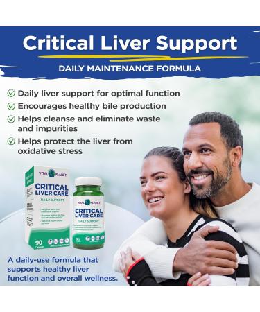 Vital Planet Critical Liver Care Liver Cleanse Detox & Repair Daily Support with Milk Thistle NAC Supplement N-Acetyl Cysteine Dandelion Turmeric Berberine Alpha Lipoic Acid TMG 90 Capsules - Buy Online on GoSupps.com