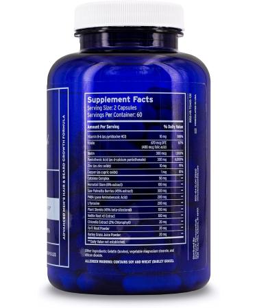 Elon Matrix Man Hair Growth Vitamins for Men - Biotin & Saw Palmetto for Thinning Hair & Beard Growth - 120 Caps Hair Loss Supplement - Buy Online on GoSupps.com