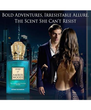 Prince Parfums Dubai - The Story of Amber Woods - 3.4 Ounces - Exquisite Men's Extrait de Parfum - Rich Luxurious Scent of Amber Cedar Vetiver for the Modern Man - Depth Warmth & Mastery - Buy Online on GoSupps.com