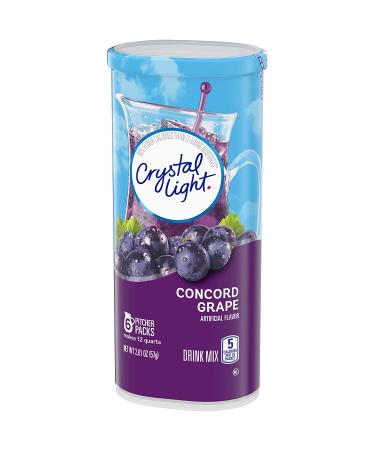 Crystal Light Sugar-Free Concord Grape Drink Mix - 6 Count Pitcher Packets - Low Calories (Pack of 1) - Buy Online on GoSupps.com