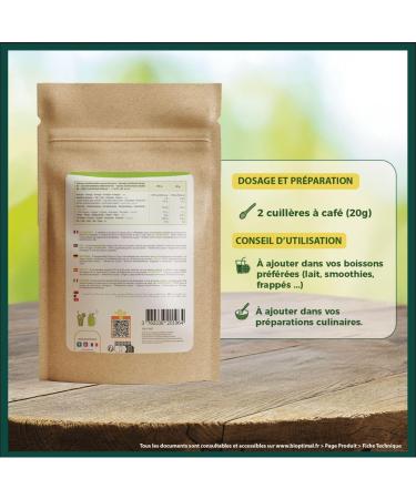 BIOPTIMAL - Cacao Bio en Poudre - Chocolat Chaud P tisserie Dessert - Go t Intense - Sans sucre - Faible en Mati res Grasses - Non Alcalinis - 100% F ve Cacao - Conditionn en France - Ecocert - 300g 300 g (Lot de 1) - Buy Online on GoSupps.com