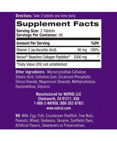 Natrol Collagen Skin Renewal Tablets - 120 Count | Enhance Skin Health & Elasticity - Buy Online on GoSupps.com