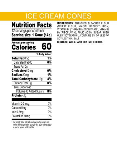 Keebler Waffle Ice Cream Cones 12 Count Box, 5 Ounce (Pack of 12) - Delicious Treats for Desserts and Snacks - Buy Online on GoSupps.com