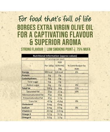 Borges Extra Virgin Olive Oil 1000Ml - Buy Online on GoSupps.com