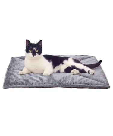Furhaven Pet Bedding for Small/Medium/Large Dogs & Cats, ft. Cozy Blankets, Self-Warming Bed Pads, Absorbent Towel Rugs, & More Quilted Faux Fur Gray Small ThermaNAP Bed Pad