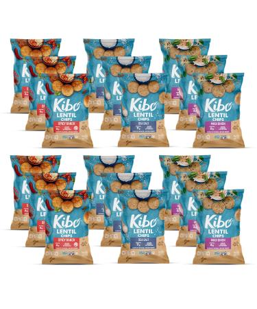 Kibo Lentil Chips Variety Pack - Gluten-Free Vegan Chips - Non-GMO Verified - Plant-Based 28 grams  Maui Onion, Sea Salt, and Spicy Ranch - 18 Pack - Buy Online on GoSupps.com