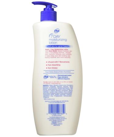 Dial 7-Day Moisturizing Lotion with Shea Butter - 21 oz - Extra Dry Skin Relief | International Shipping Available - Buy Online on GoSupps.com