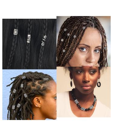 Viking Beard Beads Kit - 80pcs Metal Norse Runes Hair Rings for Men and Women | Perfect for Jewelry Making and Beard Decoration - Buy Online on GoSupps.com