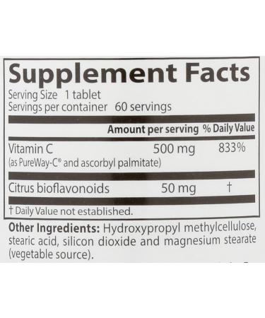 Doctor's Best 12-Hour Vitamin C 500mg with PureWay-C - Immune System Support & Potent Antioxidant (60 Tablets) - Buy Online on GoSupps.com